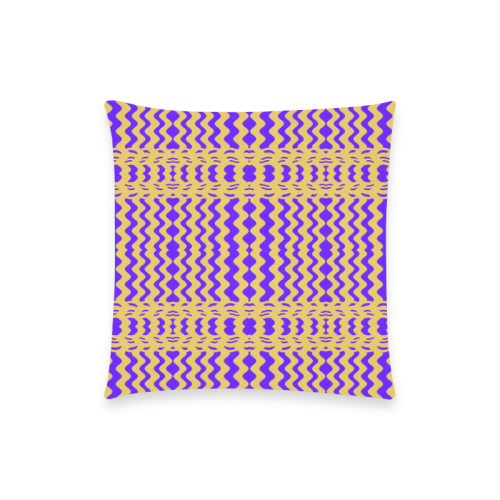 Purple Yellow Modern  Waves Lines Custom  Pillow Case 18"x18" (one side) No Zipper