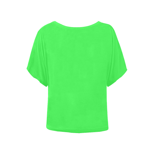 brightneongreen Women's Batwing-Sleeved Blouse T shirt (Model T44)