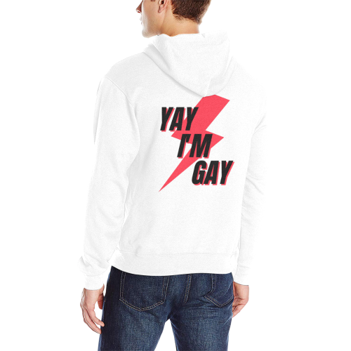 Yay I'm Gay red Men's Classic Hoodie (Model H17)