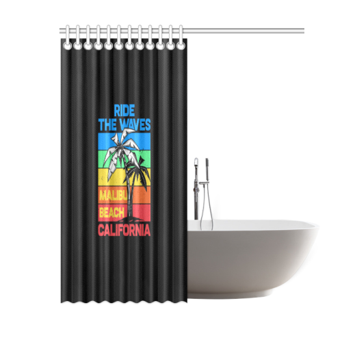 Ride The Waves Shower Curtain 60"x72"
