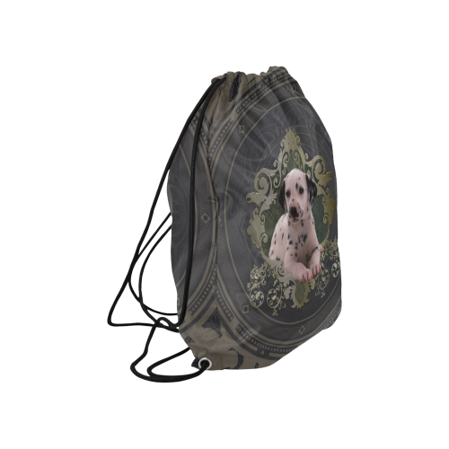 Cute dalmatian Large Drawstring Bag Model 1604 (Twin Sides)  16.5"(W) * 19.3"(H)