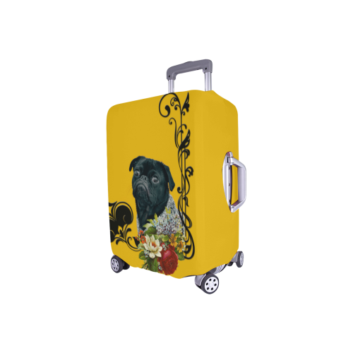 Romantic Old School Pug Luggage Cover/Small 18"-21"