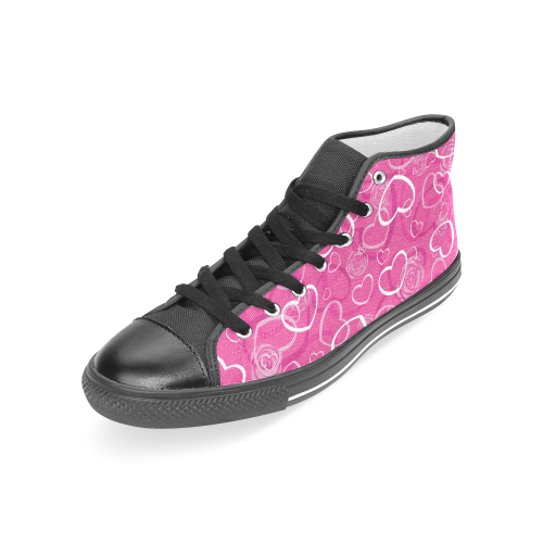 PINK HOPE Women's Classic High Top Canvas Shoes (Model 017)