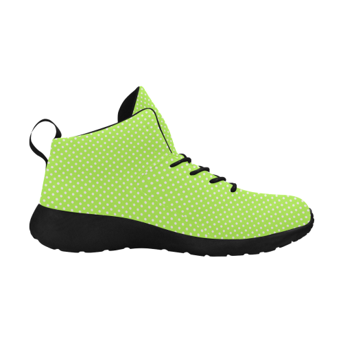 Mint green polka dots Women's Chukka Training Shoes (Model 57502)