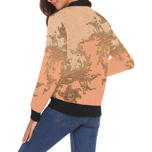 Vinatge design All Over Print Bomber Jacket for Women (Model H19)