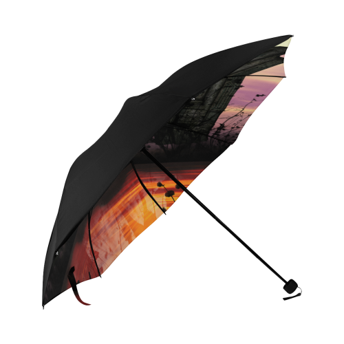 Wonderful fairy with foal in the sunset Anti-UV Foldable Umbrella (Underside Printing) (U07)