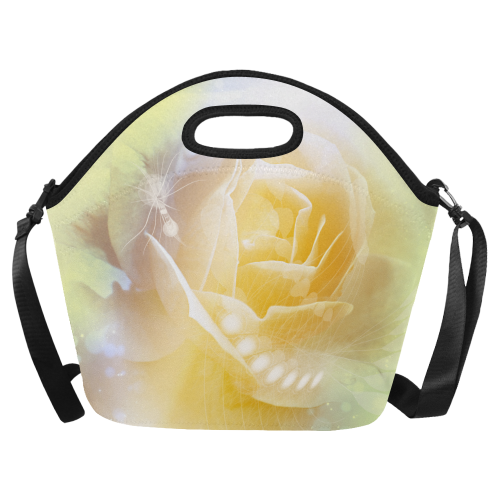 Soft yellow roses Neoprene Lunch Bag/Large (Model 1669)