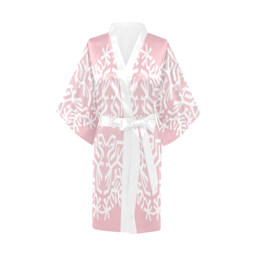 White Ornament White Kimono Robe