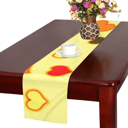 Hearts Pattern Table Runner 14x72 inch