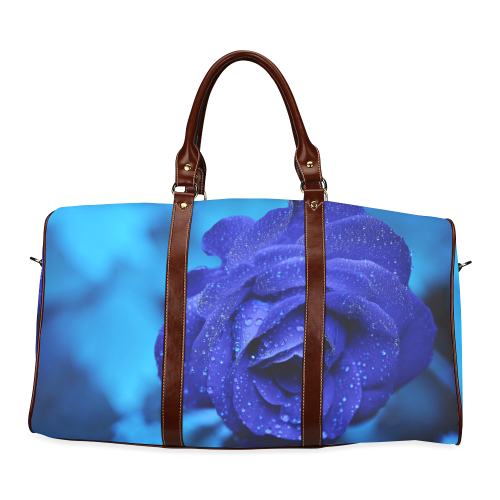 Blue rose Waterproof Travel Bag/Small (Model 1639)
