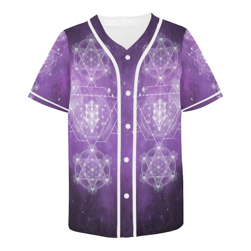 Sacred Geometry Stardust All Over Print Baseball Jersey for Men (Model T50)