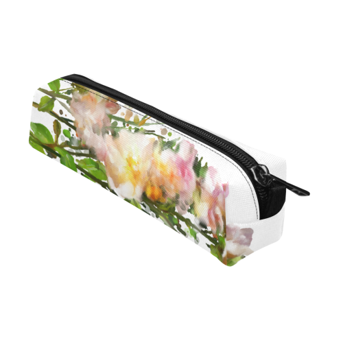 Watercolor Blend Roses, floral watercolor Pencil Pouch/Small (Model 1681)