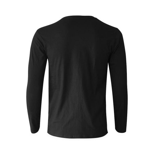 Logo Square(WBG) Black Sunny Men's T-shirt (long-sleeve) (Model T08)