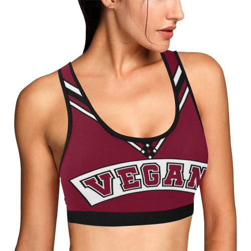 Vegan Cheerleader Women's All Over Print Sports Bra (Model T52)