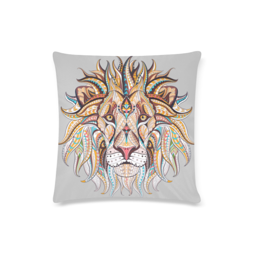 Lion-Design Custom Zippered Pillow Case 16"x16"(Twin Sides)