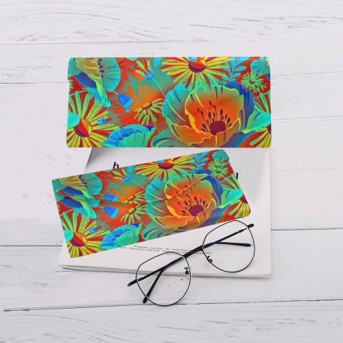 bright tropical floral Custom Foldable Glasses Case
