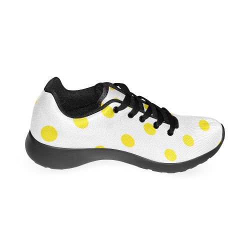 Design dots gold on white Women’s Running Shoes (Model 020)