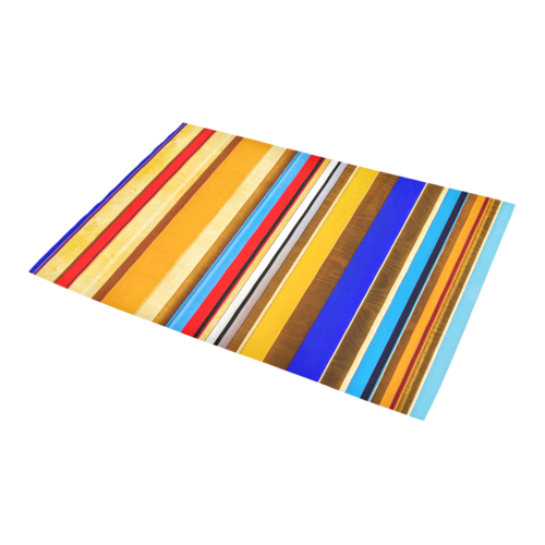 Colorful abstract pattern stripe art Azalea Doormat 24" x 16" (Sponge Material)