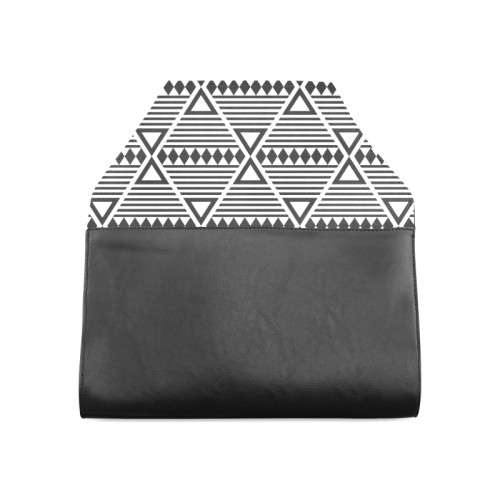 Black Aztec Tribal Clutch Bag (Model 1630)