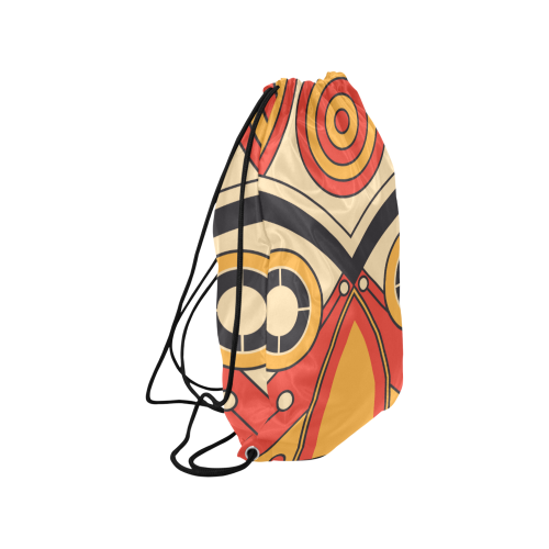 Geo Aztec Bull Tribal Small Drawstring Bag Model 1604 (Twin Sides) 11"(W) * 17.7"(H)