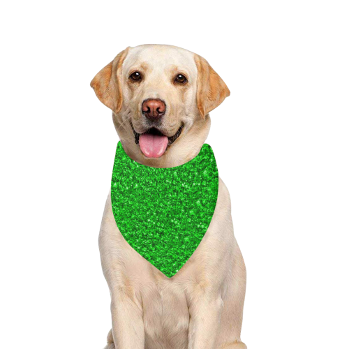 sparkling glitter neon green Pet Dog Bandana/Large Size