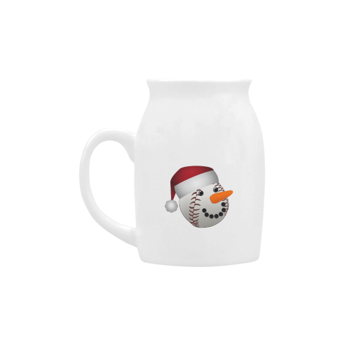 Santa Hat Baseball Cute Face Christmas Milk Cup (Small) 300ml