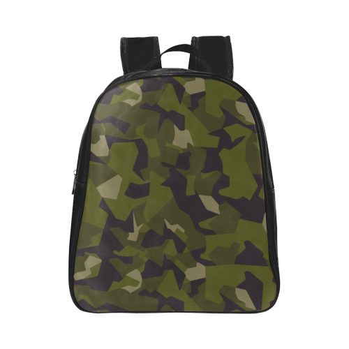 Swedish M90 woodland camouflage School Backpack (Model 1601)(Small)
