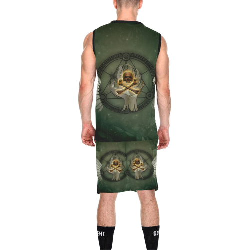 Skull in a hand All Over Print Basketball Uniform