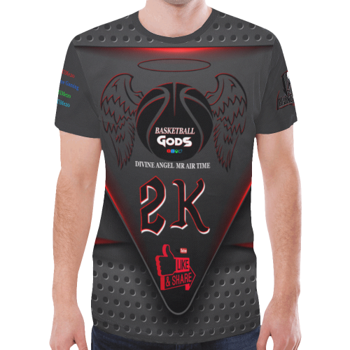 2K GODS 3D T-SHIRT New All Over Print T-shirt for Men/Large Size (Model T45)