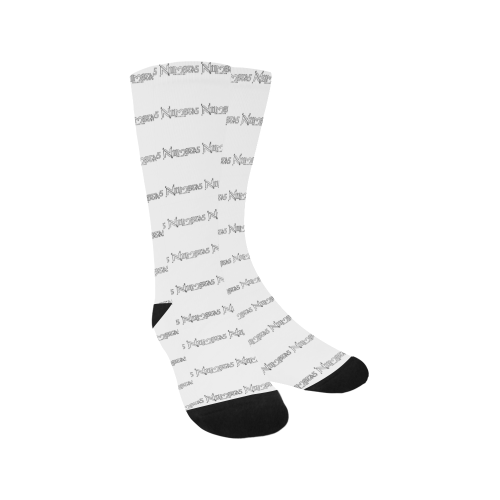 NUMBERS Collection White All Over Men's Custom Socks