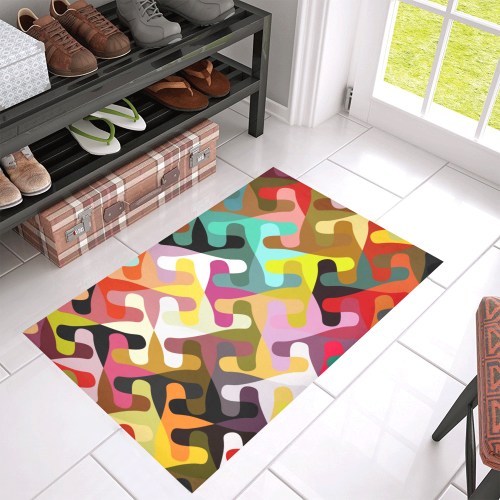 Colorful shapes Azalea Doormat 30" x 18" (Sponge Material)