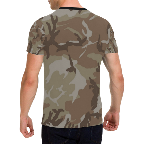 CAMOUFLAGE-DESERT 2 Men's All Over Print T-Shirt with Chest Pocket (Model T56)