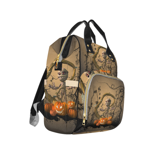 Funny mummy with pumpkins Multi-Function Diaper Backpack/Diaper Bag (Model 1688)