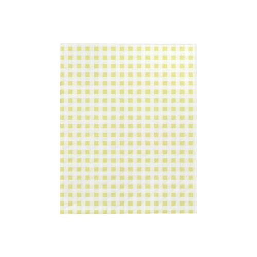 Pale Yellow Gingham Quilt 40"x50"