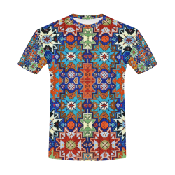 Armenian Colorful Folk Art All Over Print T-Shirt for Men (USA Size) (Model T40)