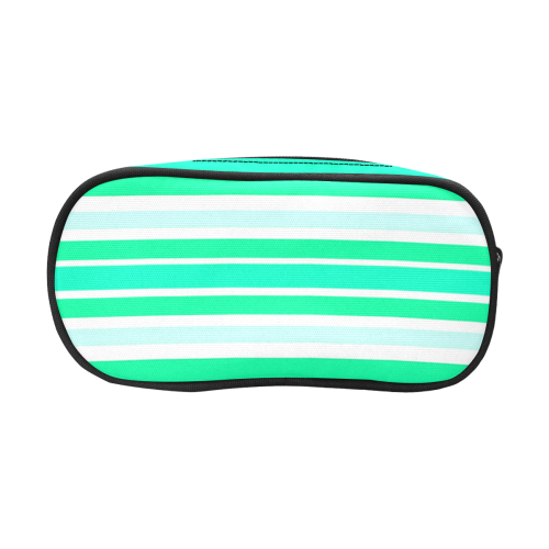 Summer Greens Stripes Pencil Pouch/Large (Model 1680)