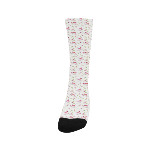 Lovely Pattern with Birds and Flowers Men's Custom Socks