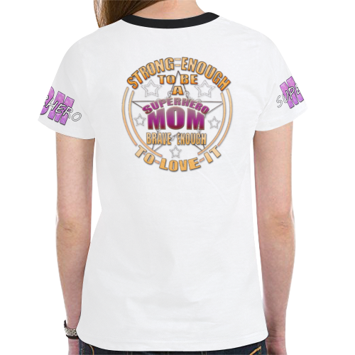 SUPERHERO MOM New All Over Print T-shirt for Women (Model T45)