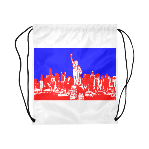 NEW YORK- Large Drawstring Bag Model 1604 (Twin Sides)  16.5"(W) * 19.3"(H)