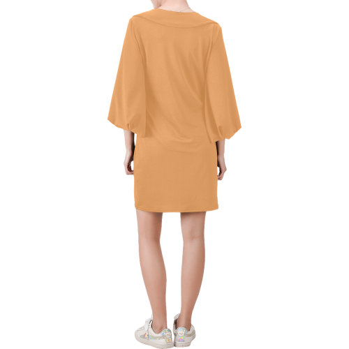 color sandy brown Bell Sleeve Dress (Model D52)