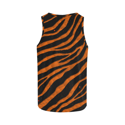Ripped SpaceTime Stripes - Orange All Over Print Tank Top for Women (Model T43)