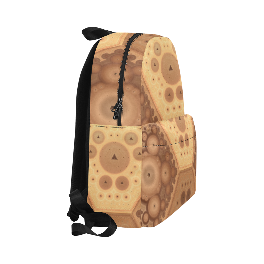 3-D Fractal in Earth Tones Unisex Classic Backpack (Model 1673) | ID