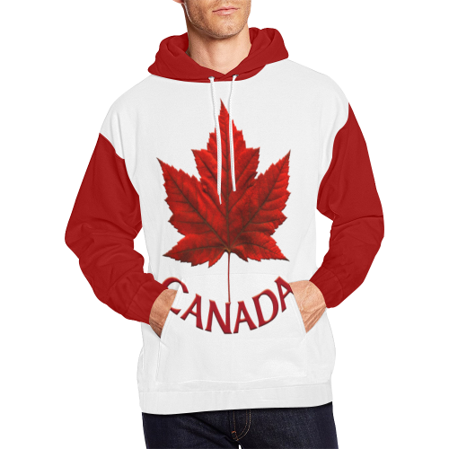 Plus Size Canada Hoodie Canada Maple Leaf  Hoodies All Over Print Hoodie for Men/Large Size (USA Size) (Model H13)