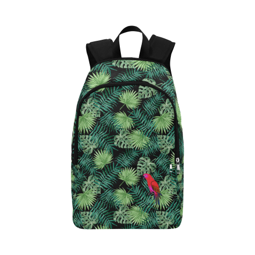 Parrot And Leaves Fabric Backpack for Adult (Model 1659)