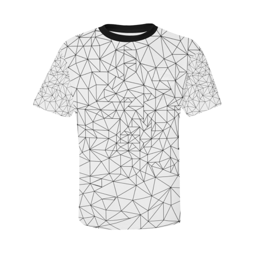 Random Triangles White Men's All Over Print T-Shirt with Chest Pocket (Model T56)