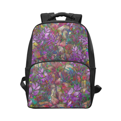 Floral Abstract Stained Glass G175 Unisex Laptop Backpack (Model 1663)