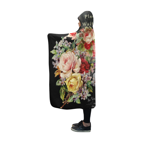 Nuit des Roses Revisited Hooded Blanket 60''x50''