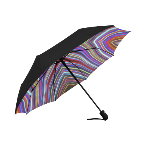 Wild Wavy X Lines 46 Anti-UV Auto-Foldable Umbrella (Underside Printing) (U06)