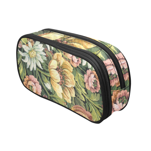 grandma's floral couch material Pencil Pouch/Large (Model 1680)