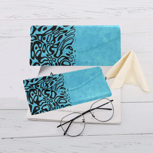 Modern PaperPrint turquoise by JamColors Custom Foldable Glasses Case